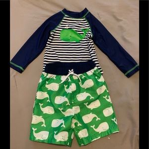 Cute Toddler Swimming Shirt & Matching Pants